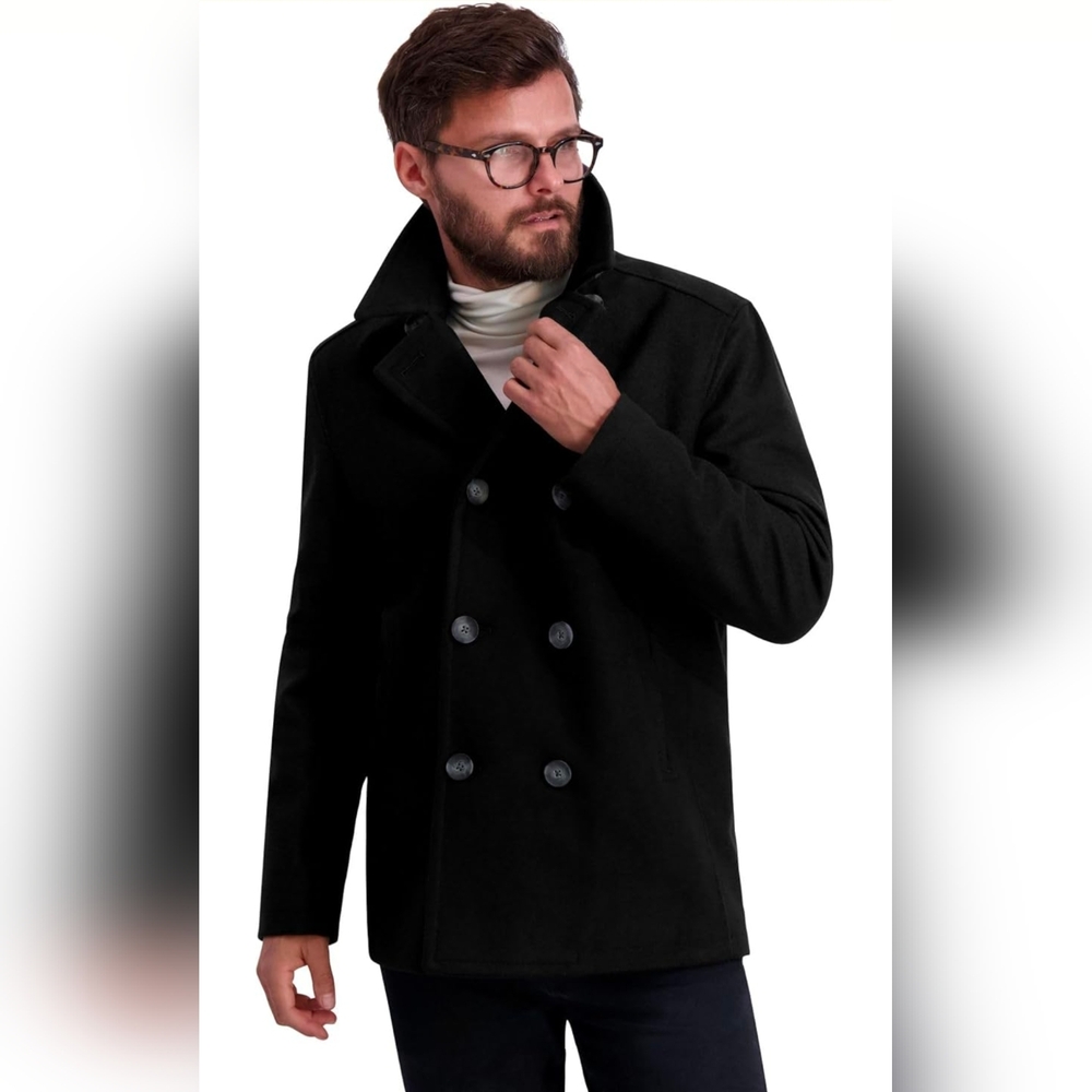 Nautica Men's Classic Double Breasted Peacoat XL